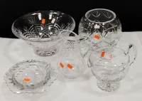 COLLECTION OF GLASSWARE SERVING PIECES