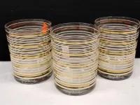 SET OF THREE MID CENTURY GEORGES BRIARD TUMBLERS