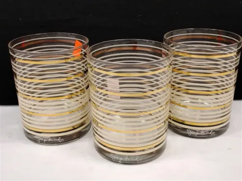 SET OF THREE MID CENTURY GEORGES BRIARD TUMBLERS