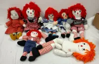 COLLECTION OF VINTAGE RAGGEDY ANN & ANDY DOLLS