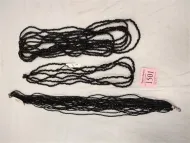 BLACK BEADED NECKLACES - ONE OVER 8' LONG