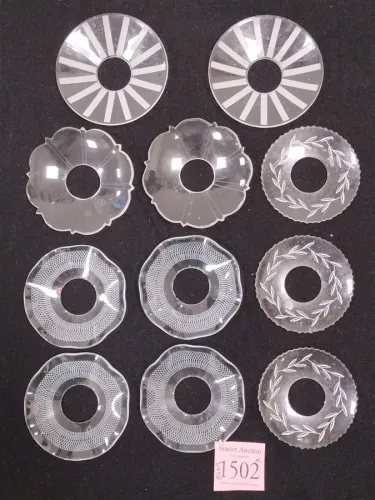 COLLECTION OF GLASS WAX CATCHERS