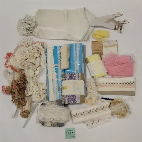 SEWING LACE, BINDING, AND TAPE, PLUS OLD GIRDLE
