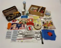 SEWING ITEMS, SEWING ATTACHMENTS, SCISSORS, NEEDLES, AND MORE