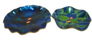 TWO FIBERGLASS DECORATIVE WALL BOWLS