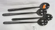SET OF FOUR COATED LONG SPOONS