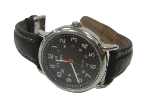 TIMEX INDIGLO WRIST WATCH WITH LEATHER BAND