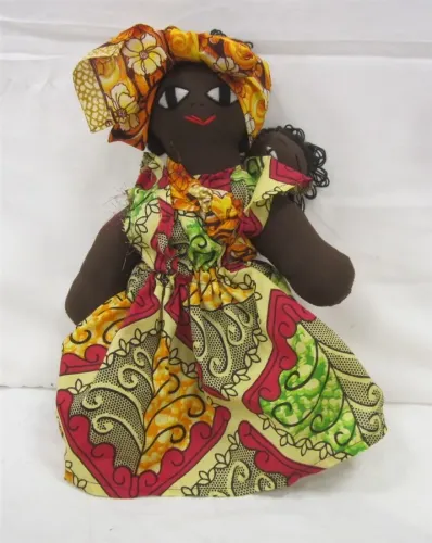 JAMACIAN CLOTH DOLL WITH CHILD