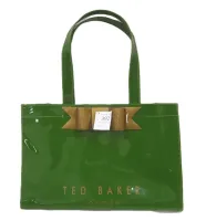 TED BAKER LONDON BAG GREEN PATENT LEATHER TOTE