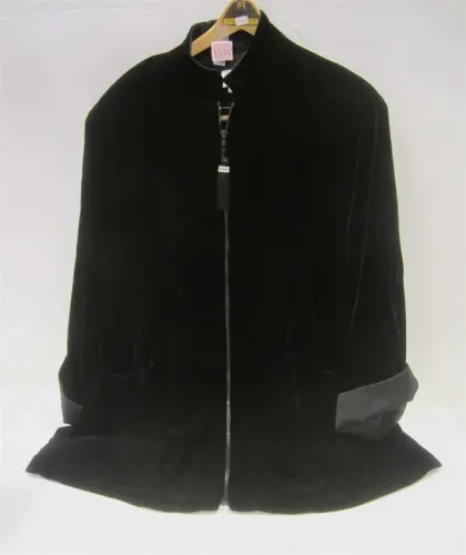 ANN HOBBS FOR CATTIVA BLACK VELVET COAT 