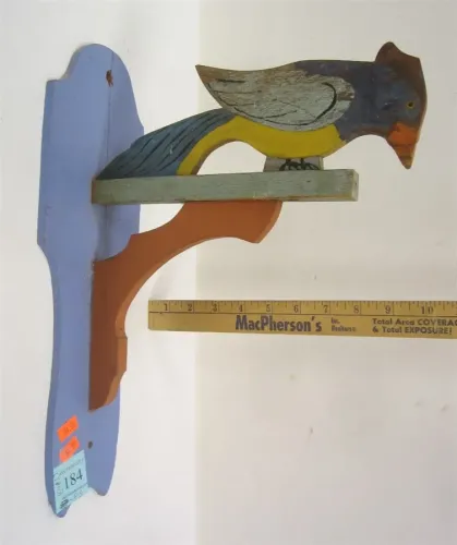 FOLK ART WOODEN BIRD - AS SEEN