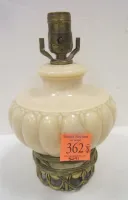 CUSTARD GLASS LAMP, NO SHADE