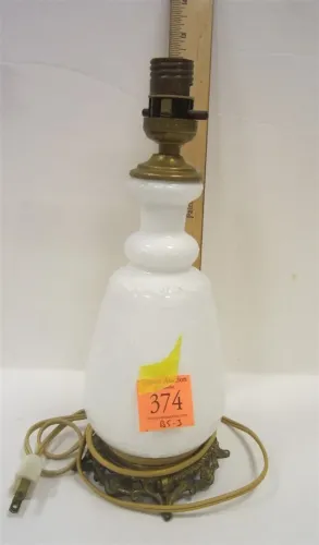 MILK GLASS LAMP MISSING INSULATOR
