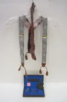BOW TIE, SUSPENDERS, PAIR DECO CUFFLINKS, KEY, JEWELRY BOX AND MORE