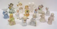 COLLECTION OF PORCELAIN GIRLS AND ANGELS, ALL VINTAGE