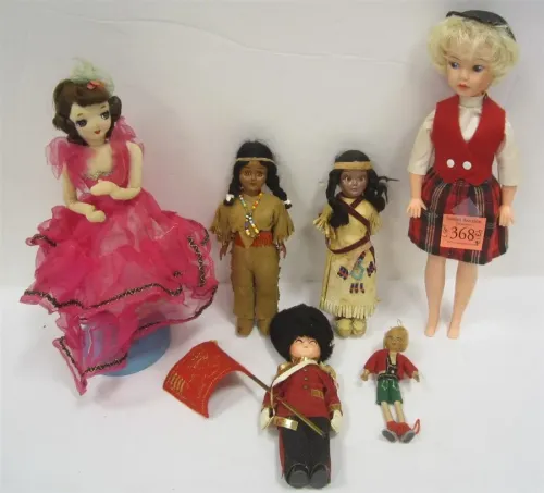 SIX VINTAGE DOLLS VARIOUS MAKERS AND STYLES
