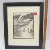 NORTHERN PACIFIC RAILROAD PHOTOLITHO PRINT - AFTER HENRY GRIFFITH