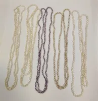 FIVE STRANDS OF FRESH WATER PEARLS