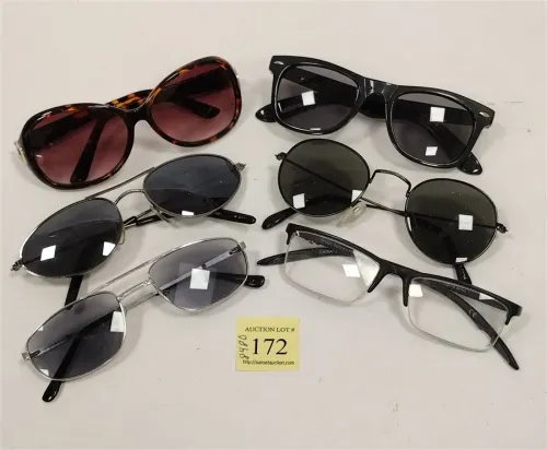 SUNGLASSES AND ONE PAIR OF READING GLASSES